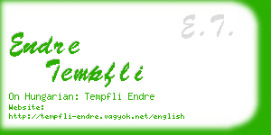 endre tempfli business card